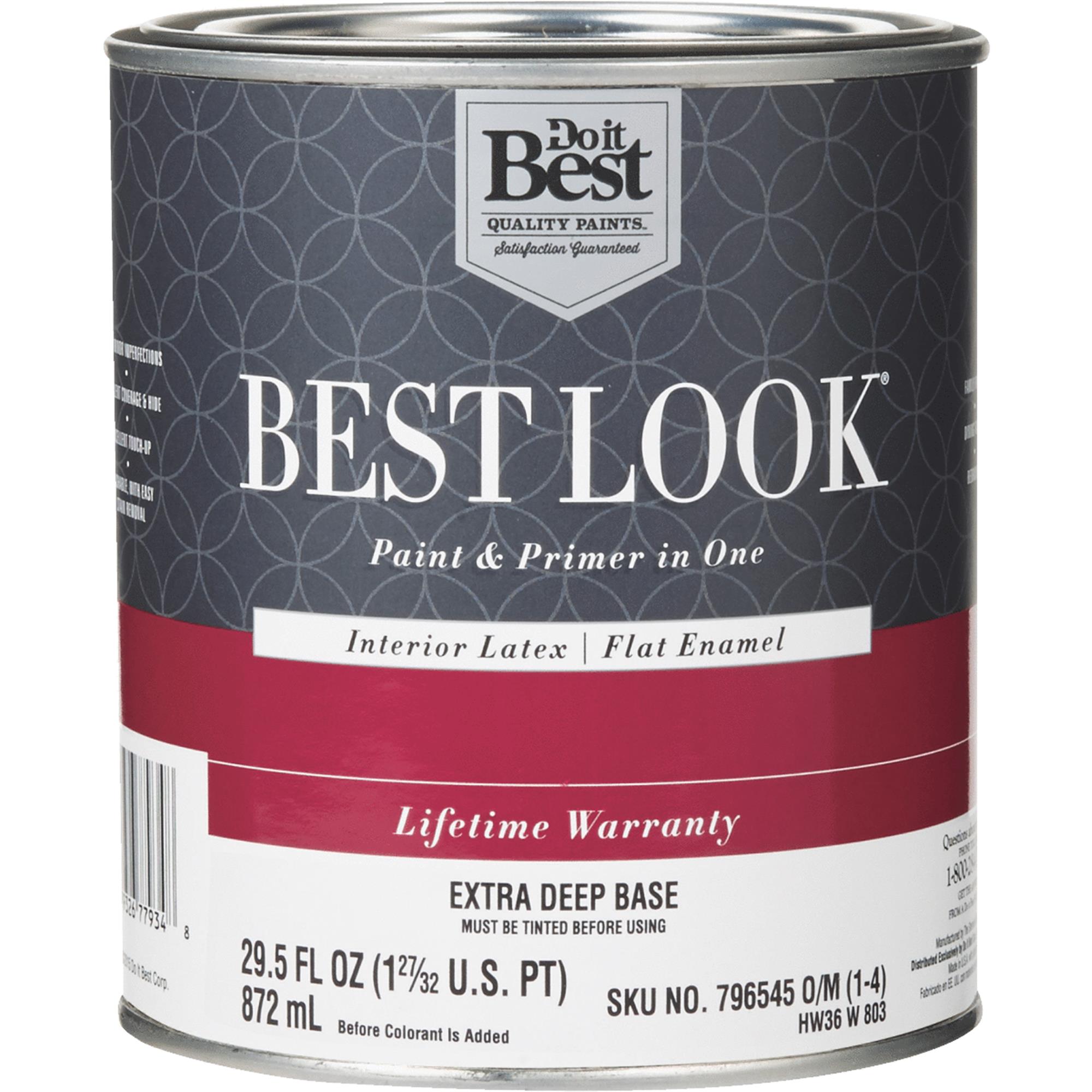 Best Look Latex Paint & Primer In One Flat Enamel Interior Wall Paint