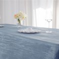 thumbnail image 4 of BalsaCircle Dusty Blue 60" x 102" Accordion Crinkle Taffeta Rectangular Tablecloth, 4 of 8