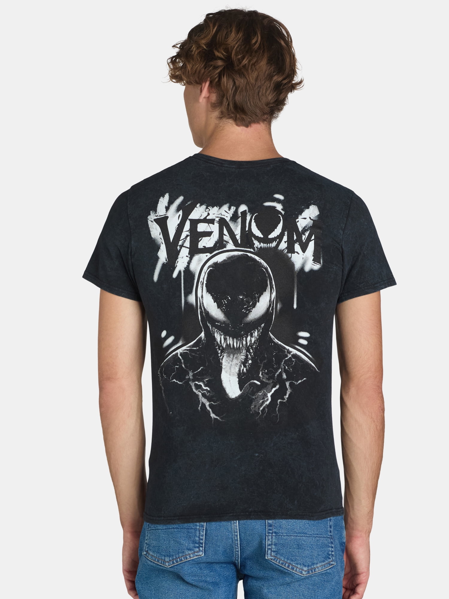 Marvel's Venom Men’s & Big Men's Mineral Wash Graphic Tee, Sizes S-3XL