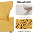 thumbnail image 3 of CQSXDA Modern Velvet Accent Chair, Mid Century High Back Armchair for Living Room, Reading Chair, 3 of 6