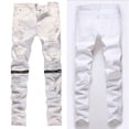 thumbnail image 3 of Jeans Skinny Déchirés Slim Fit Biker pour Hommes, 3 of 5