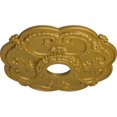 thumbnail image 3 of Ekena Millwork 18"OD x 3 1/2"ID x 1 1/2"P Rotherham Ceiling Medallion (Fits Canopies up to 3 1/2"), Hand-Painted Pharaohs Gold, 3 of 6