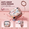 thumbnail image 3 of Funda Inesore Floral Cute para AirPods 4 con cierre de seguridad y kit de limpieza, 3 of 8