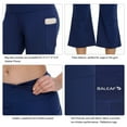 thumbnail image 3 of BALEAF Women Yoga Capris flared Pants with Side Pockets - 21"Navy XXXL, 3 of 7