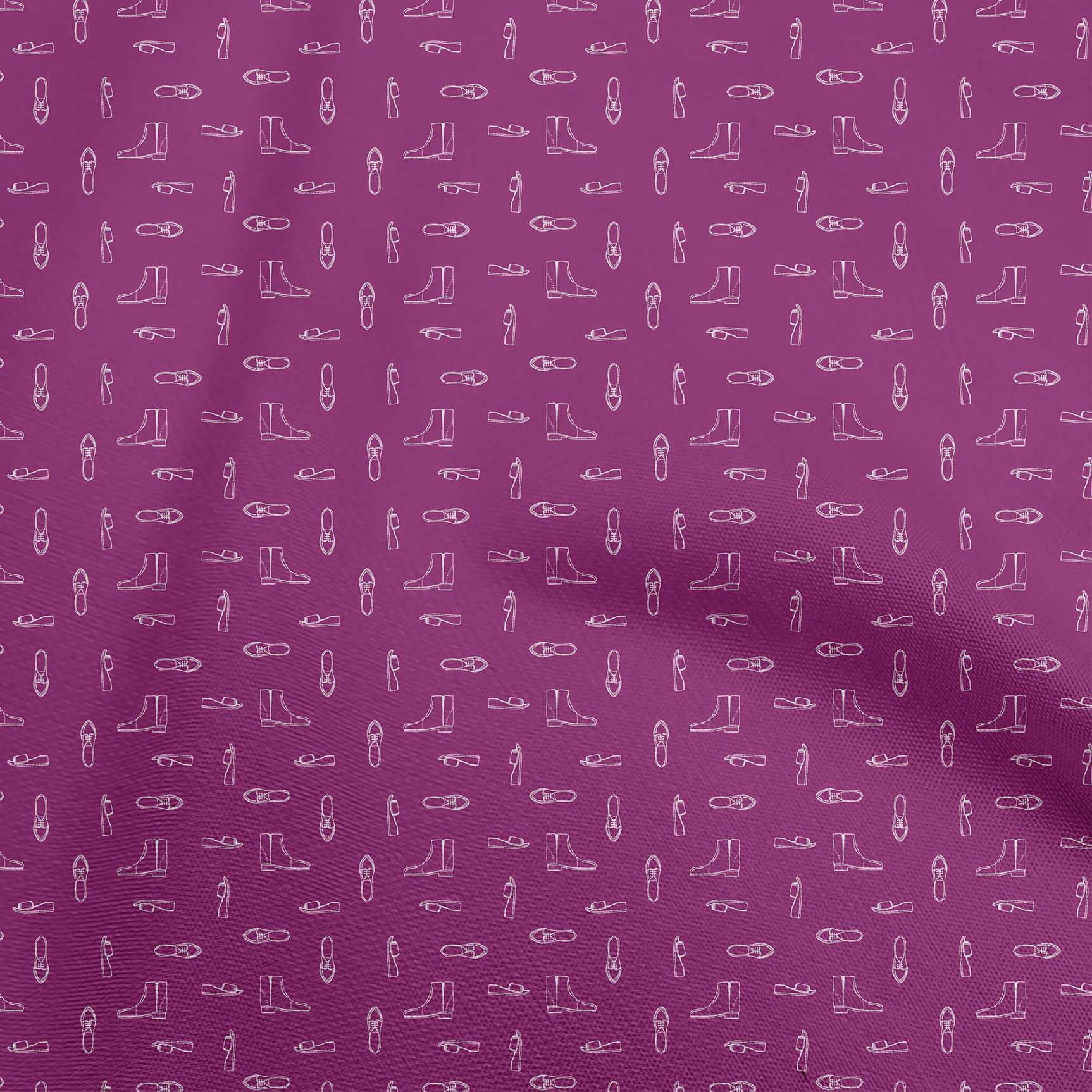 Viscose and Linen Woven Print - Magenta and Orange Floral Tiles - Mood Exclusive Sao Bento