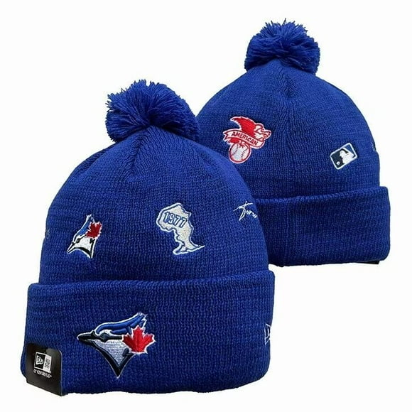 Toronto Blue Jays Sport Fans Cuffed Stylish Toque Cap Knitted Beanie Hat Woolen New Winter Baseball Cap Sport