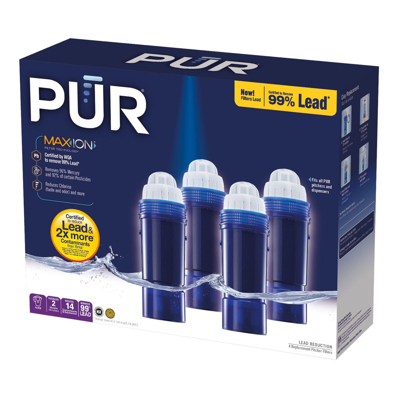 Product of PUR MAXION Replacement Pitcher Filter, 4 pk.