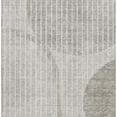 thumbnail image 4 of HomeRoots 657682 9 x 12 ft. Taupe & Ivory Striped Transitional Washable Machine Made Rectangle Area Rug with UV Protection, 4 of 9