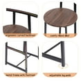 thumbnail image 3 of MAYEERTY Bar Stool Set of 3 - Counter Height with Back, Armless for Kitchen Island (Black & Walnut Brown), 3 of 6
