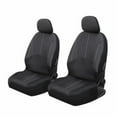 thumbnail image 2 of 9 Uds fundas de asiento de coche de lujo delantero + asiento trasero negro cero, 2 of 8