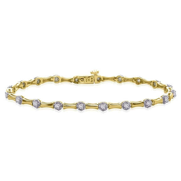 Diamond Tennis Bracelet in 10K Yellow Gold (1/2 cttw)