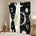 thumbnail image 3 of Homewish Bohemian Sun Moon Blackout Curtains Set of 2 (52x84 Each) for Teens, Black White Starry Sky Window Curtains, Mystic Stars Planet Curtains and Drapes, Living Room Curtains Decor, 3 of 5