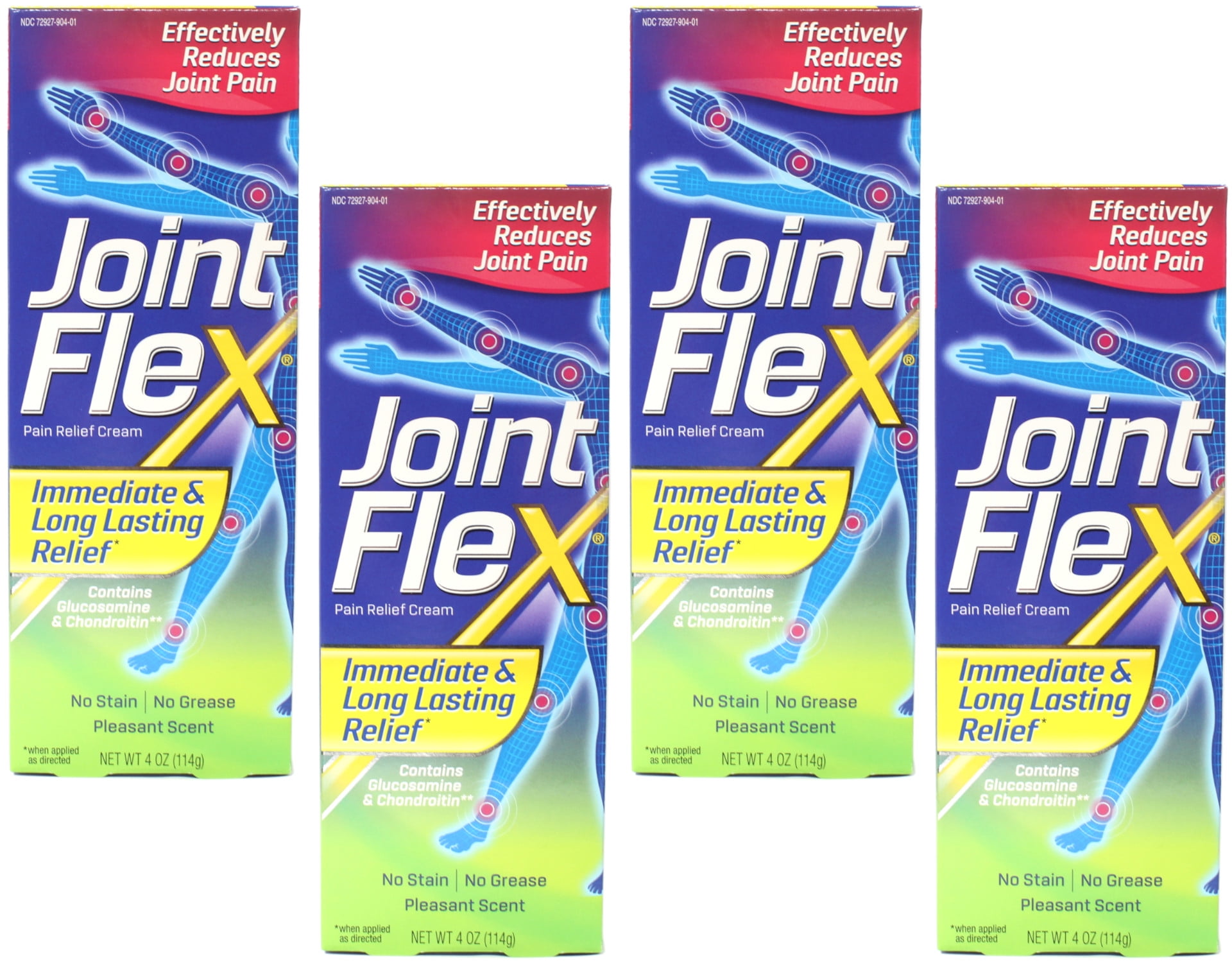 4 Pack JointFlex Pain Relieving Cream 4oz Each