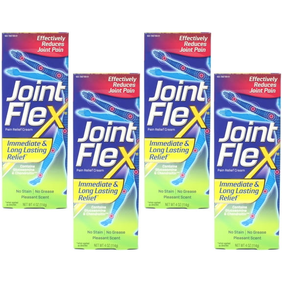 4 Pack - JointFlex Pain Relieving Cream 4oz Each
