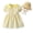Yellow, variant on ZZwxWA Toddler Kids Baby Girls Summer Solid Color Puff Sleeve Dress Princess Dress Hat Suit Toddler Clothes for Girls
