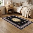thumbnail image 2 of ODIKA 5'x7' Washable Area Rug Easy Care, Non-Shedding, Pet Friendly, Round Boho Gothic Vintage Southwestern Border Distressed Astrology for Small Living Room, Bedroom, 2 of 7