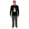 thumbnail image 3 of Family Matching Snowman Christmas Pajama Set, Black Festive Snowman with Bowling Pin Pattern, 3 of 7