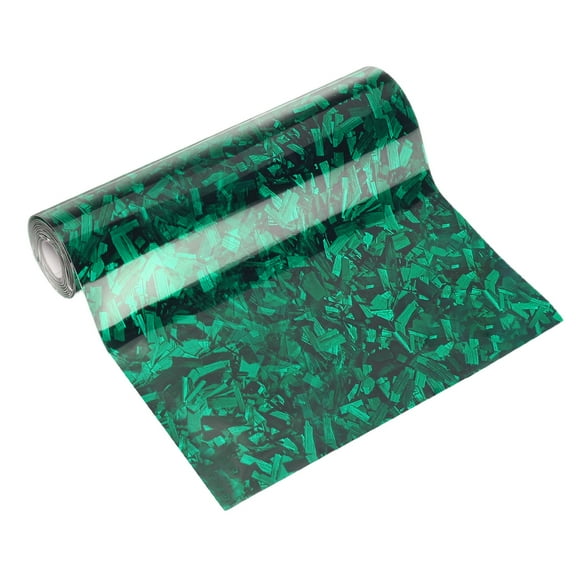 Uxcell Carbon Fiber Vinyl Wrap 20" x 1.6ft PET Self-Adhesive Car Sticker Green