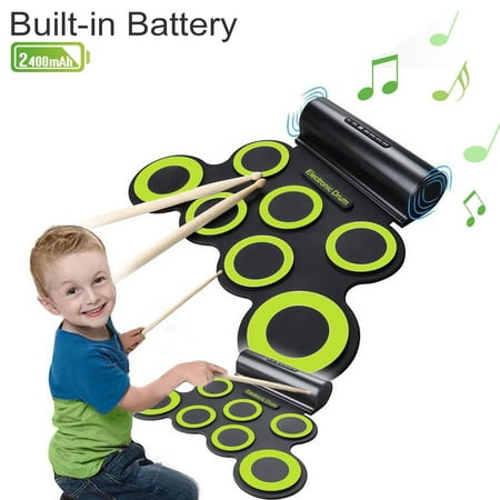 CoastaCloud Roll up Electronic Drum Portable Pad Kit with Speaker Entertainment Kids Gift Children's Day Christmas