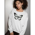thumbnail image 2 of Black Butterfly Sweatshirt Women -SPIdeals Designs, Female Medium, 2 of 4