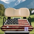 thumbnail image 2 of Bulopur American Flag Golf Cart Seat Covers for 2-Person Seats Washable Golf Cart Seat Towel Blanket Compatible with EZGO, Yamaha, Club Car Gift for Holiday, 2 of 8