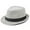 Light Grey, variant on Mens Fedora Hat Trilby Summer Beach Sun Straw Hats Men Womens Panama Cap Brim -White
