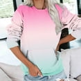 thumbnail image 2 of Linen Tops for Women Fall Cute Tops for Women Fashion Print Long Sleeve Blouse Round Neck Casual Tops Sweatshirt, 2 of 5