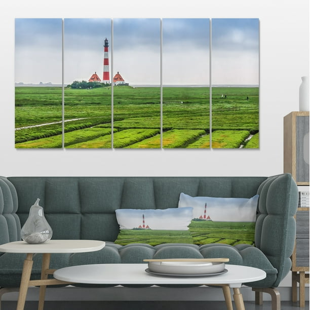 Panorama de Phare de Westerheversand - Toile de Paysage Art Imprimer