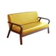 thumbnail image 4 of Sofá De Cuero Sofá De Ocio Con Reposabrazos Para Habitación De Invitados, Recepción, Hogar, Marco Marrón Amarillo, 4 of 8