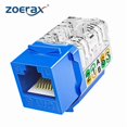 thumbnail image 2 of RJ45 Cat6 Keystone Jacks Slim Profile 1/10/30-Pack, 90-Degree Ethernet Punch Down Keystone Jack Adapter White 10PCS, 2 of 6