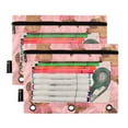 thumbnail image 2 of ALAZA 2 Pack Pencil Pouch Capybara Dancing Pencil Case for 3 Ring Binder Clear Window Pencil Bag Organizers, 2 of 6