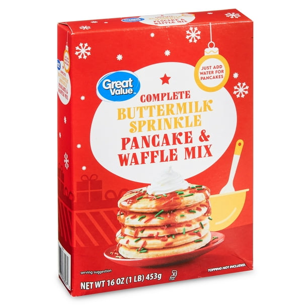 Great Value Complete Buttermilk Sprinkle Pancake and Waffle Mix, 16 oz