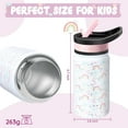 thumbnail image 3 of Softlife Insulated Kids Water Bottle With Hand Bag,Double Wall Vacuum Stainless Steel Girls School Leakproof Thermos Water Bottle,Portable Kids Cup For Travel Sports Camping,14Oz,Rainbow Pattern, 3 of 7