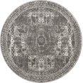 thumbnail image 6 of Unique Loom Bromley Collection Area Rug - Wells (7' 10" Round Dark Gray/Gray), 6 of 6