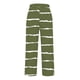 thumbnail image 5 of Pincandy Women's Fashion Printed Linen Blend Elastic Waist Casual Pants with Pockets, Button Decorated Split Hem, Casual & Daily Wear, 5 of 6