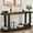 Black, variant on S-HOME Modern Minimalist Ash Veneer Entryway Table with Oval Top Design 63 Inch Medium-Fiberboard Multi-Functional Furniture, Black