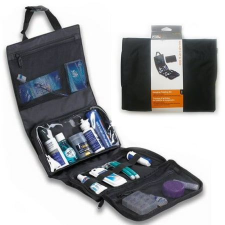 Little Black Travel Case - 1 Hanging Toiletry Travel Organizer Black Kit Bag Cosmetic Carry On Shaving Case
