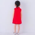 thumbnail image 4 of Summer Baby Girls Classic Cheongsam Baby Toddler Kids Sleeveless Chinese Qipao Dress, Red, 4 of 12