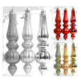 thumbnail image 5 of Christmas Balls Xmas Tree Ornaments 6PCS Red/Gold/Silver Shatterproof Finial Ornaments Christmas Hanging Decorations, 5 of 6