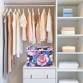 thumbnail image 4 of Yayeee Collapsible Cube Storage Bin with Lid Fabric Closet Decorative Basket with Handles, Colorful Art Flowers, 4 of 7