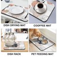 thumbnail image 4 of Washable Rubber Boho Style Vintage Floral Dish Drying Mats for Kitchen Counter Home Large Coffee Bar Pad Accessories and Decor for Utensils Stemware 18''x24'', 4 of 7