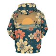 thumbnail image 3 of Floral Sunset Pattern(2) Men's Women Vintage 3D Hooded Sweatshirt - All-Season Loose Fit Streetwear, 3 of 6