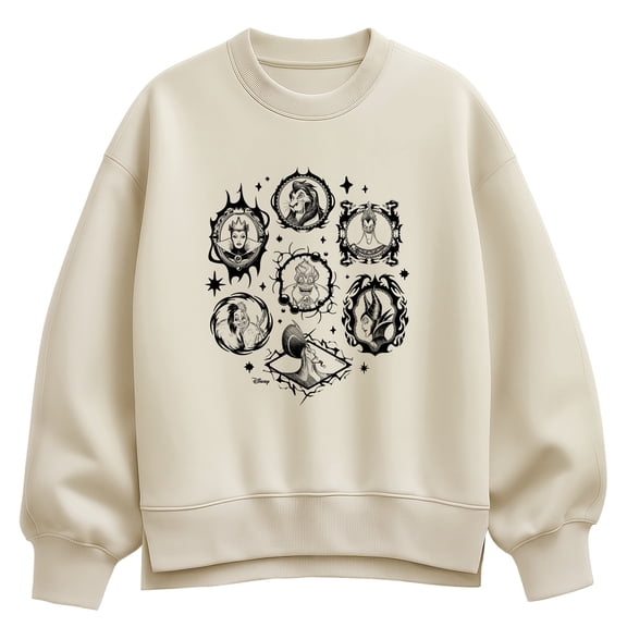 Disney - Villain Frames - Women's Oversized Fleece Crew Sweatshirt