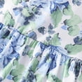 thumbnail image 5 of WIBACKER Toddler and Little Girl Floral Skater Dress Ruffle Sleeve Priness A-line Sundress 1-6 Years, 5 of 6