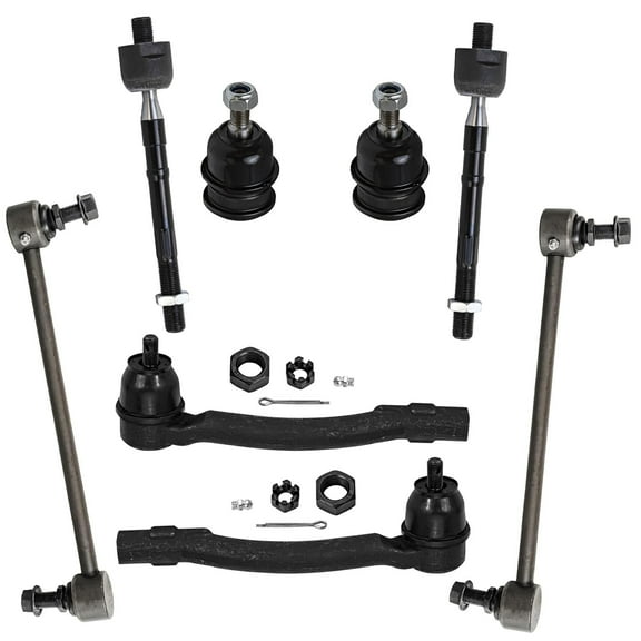 Detroit Axle - 8pc Front Suspension Kit for 2012-2017 Hyundai Accent, 4 Tie Rod Ends 2 Lower Ball Joints 2 Stabilizer Sway Bars 2013 2014 2015 2016 Replacement