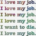 thumbnail image 3 of CafePress - I Love My Job Baseball Jersey - Cotton Baseball Jersey, 3/4 Raglan Sleeve Shirt, 3 of 4