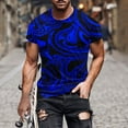 thumbnail image 1 of Qertyioot Henley Chemises pour Hommes Été Col Rond Imprimé Décontracté Manches Courtes Col Rond Haut/chemise, 1 of 5