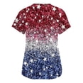 thumbnail image 5 of 4th of July Scrub Tops Women Plus Size Casual V Neck USA Flag Print Scrubs Short Sleeve USA 250th Anniversary Patriotic Scrub Shirts Nursing Uniform Medical Nurse Workwear with Pockets Blue 4XL, 5 of 5