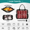 thumbnail image 4 of Ckdifva Halloween Pink Ghosts Flowers Cooler Bag Cooler Cooling Tote Lunch Bag Lunch Box Front Pocket with Shoulder Strap, 4 of 6