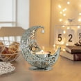 thumbnail image 5 of PLJFXXM 2Pcs Moon Candle Holders, Metal Tealight Candle Holder for Table Centerpiece Decorative Votive Candlesticks Holder for Party Home Decor (Silver), 5 of 9